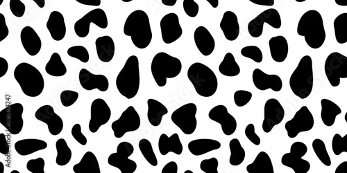 Dalmatian dog skin seamless pattern