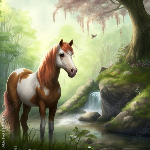 Fantasy horse from fairy tales.