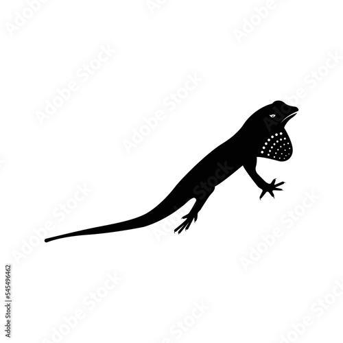 Wild animal reptiles anoles icon | Black Vector illustration |