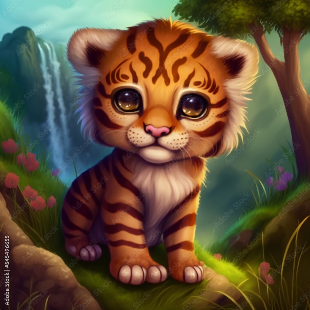 Fantasy tiger from fairy tales.