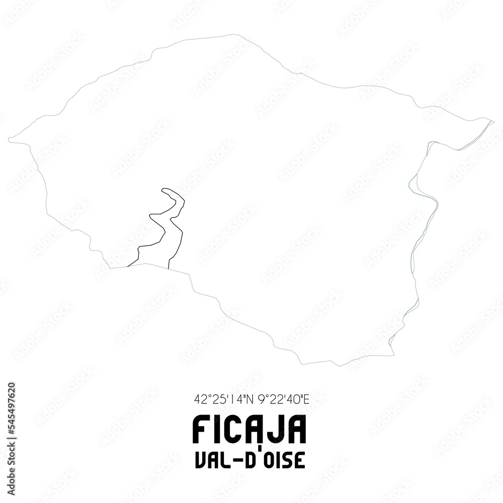 FICAJA Val-d'Oise. Minimalistic street map with black and white lines. FICAJA Val-d'Oise. Minimalistic street map with black and white lines.