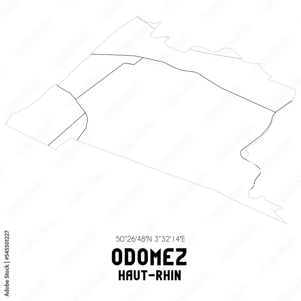 ODOMEZ Haut-Rhin. Minimalistic street map with black and white lines. ODOMEZ Haut-Rhin. Minimalistic street map with black and white lines.