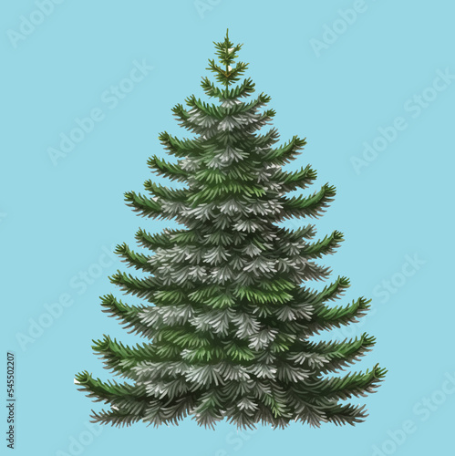 Christmas and new 2023 year tree on isolated background