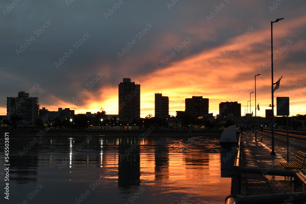 sunset at Puerto Madryn, Argentina