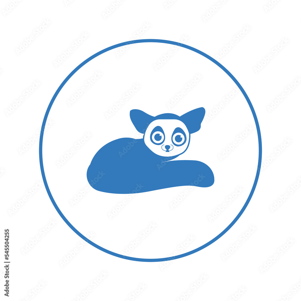 Wild animal Senegal bushbaby icon | Circle version icon | Wild animal Senegal bushbaby icon | Circle version icon |