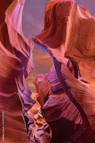 Antelope Canyon in Arizona - background travel concept.