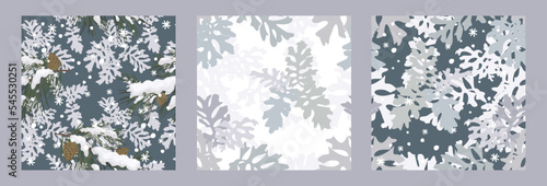 Christmas and Happy New Year seamless pattern. Vector design template.