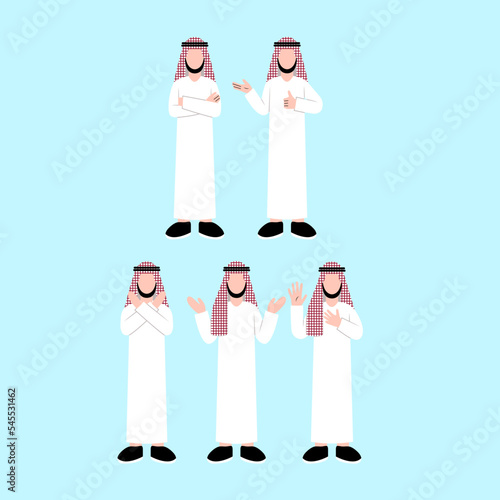 Set Of Arabic Man Character