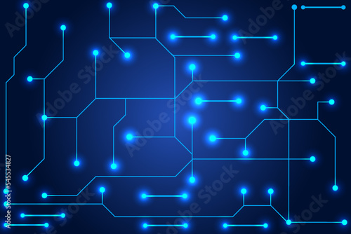 Abstract digital background with technology circuit board texture. Electronic motherboard illustration. Communication and engineering concept vector illustration