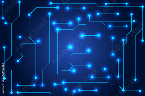 Abstract digital background with technology circuit board texture. Electronic motherboard illustration. Communication and engineering concept vector illustration