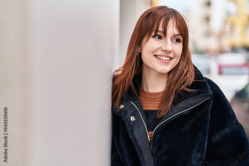 Young woman smiling confident standing at street Young woman smiling confident standing at street
