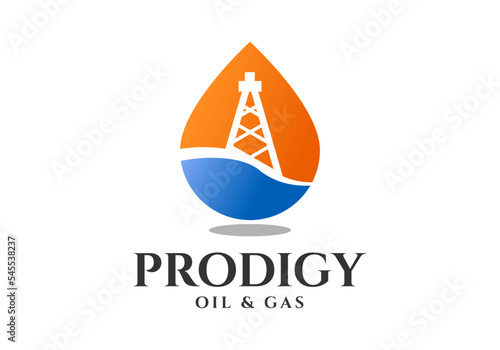 The water drop logo is suitable for the oil and gas industry.