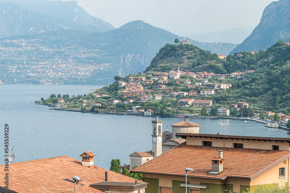 Aerial view of Marone in the Lake Iseo