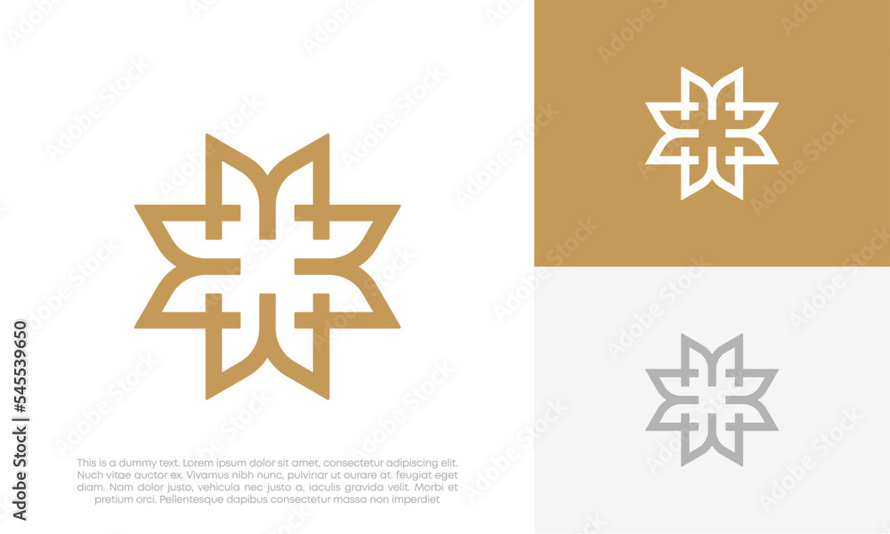 Initial letter M ornament logo design vector Initial letter M ornament logo design vector
