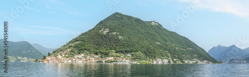 Extra wide view of Monte Isola in the Lake Iseo photo