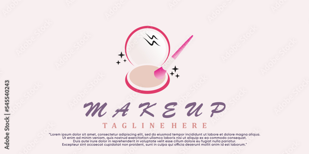 Fototapeta premium Makeup logo design with concept creative Premium Vector