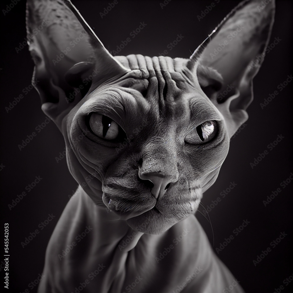 Obraz premium photo of a young adult cat generated with Artificial Intelligence