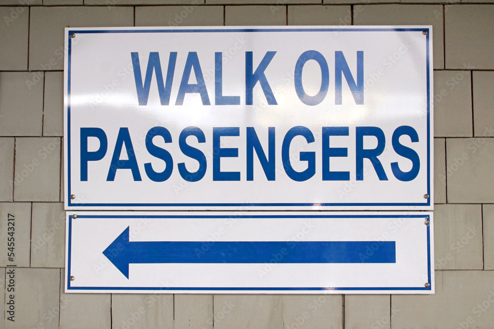 walk on passengers sign travel directions restrictions comfort horizontal walk on passengers sign travel directions restrictions comfort horizontal