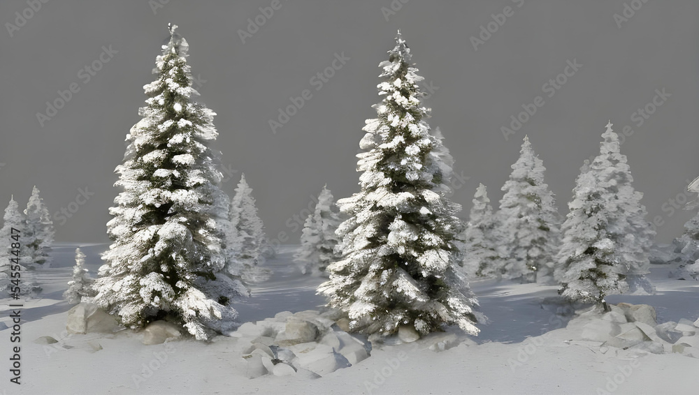SNOW COVERED CHRISTMAS PINE TREE SNOW COVERED CHRISTMAS PINE TREE