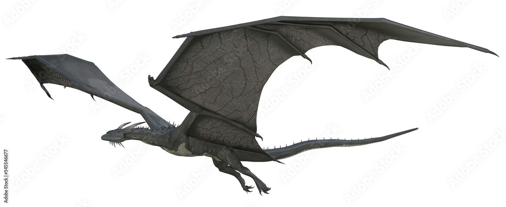 Fototapeta premium 3D Rendered Fantasy Dragon Isolated on Transparent Background - 3D Illustration