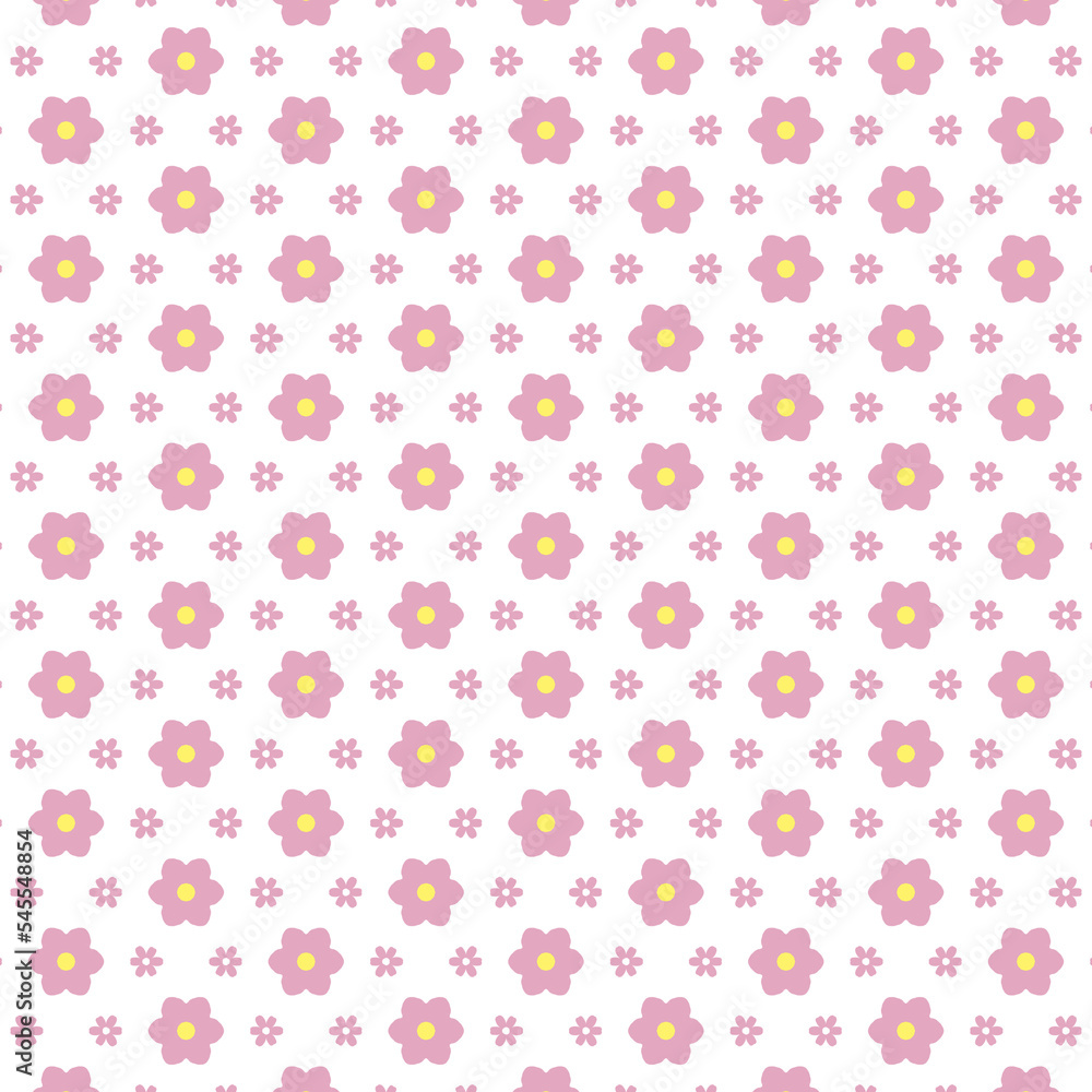 Flowers background pattern seamless on white Flowers background pattern seamless on white