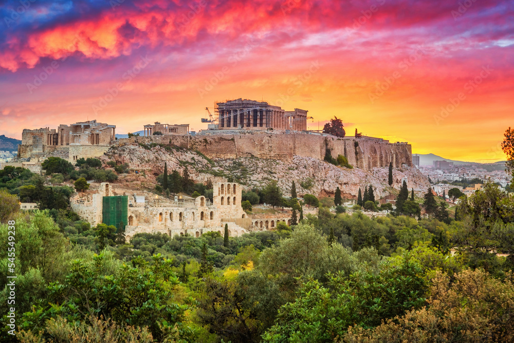 Parthenon, Acropolis of Athens, Greece at sunrise