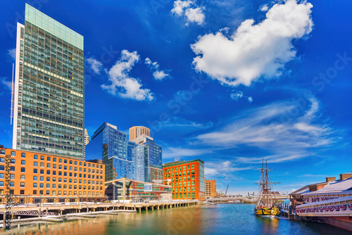 View on Boston harbor at sunny day © sborisov