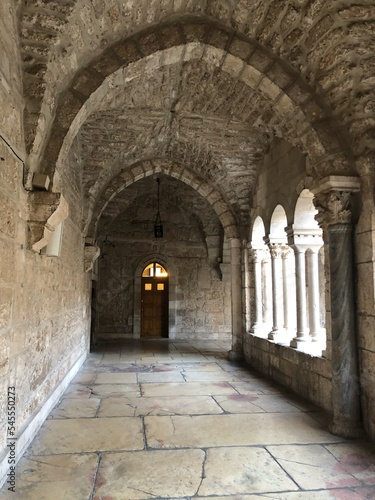 arches of the church of the holy sepulchre city