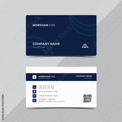 modern blue business card design template