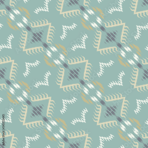 Ikat pattern tribal cross Seamless Pattern. Ethnic Geometric Batik Ikkat Digital vector textile Design for Prints Fabric saree Mughal brush symbol Swaths texture Kurti Kurtis Kurtas