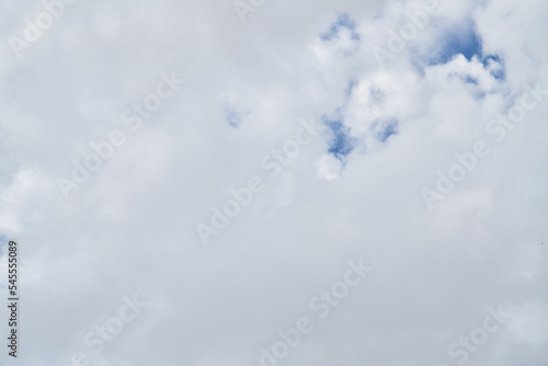 Beatiful blue sky with clouds on a sunny day