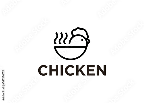 chicken roaster coffee logo design cafe restaurant