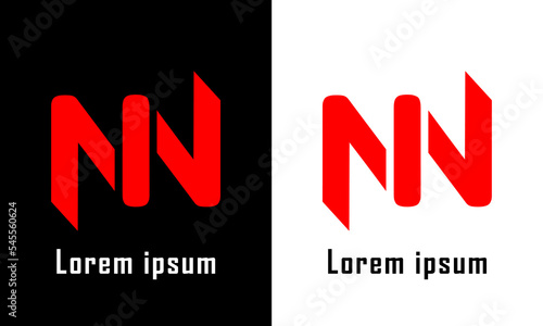 Double NN letter initial monogram logo. Perfect for your business, your brand, etc.
