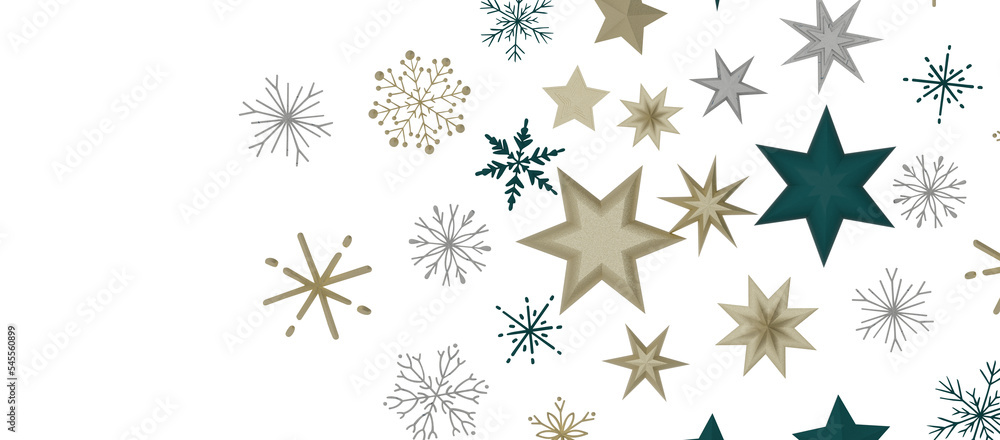 custom made wallpaper toronto digitalgolden openwork shiny snowflakes, star, 3D rendering.