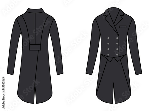 Equestrian show jacket set pictogram vector illustration.