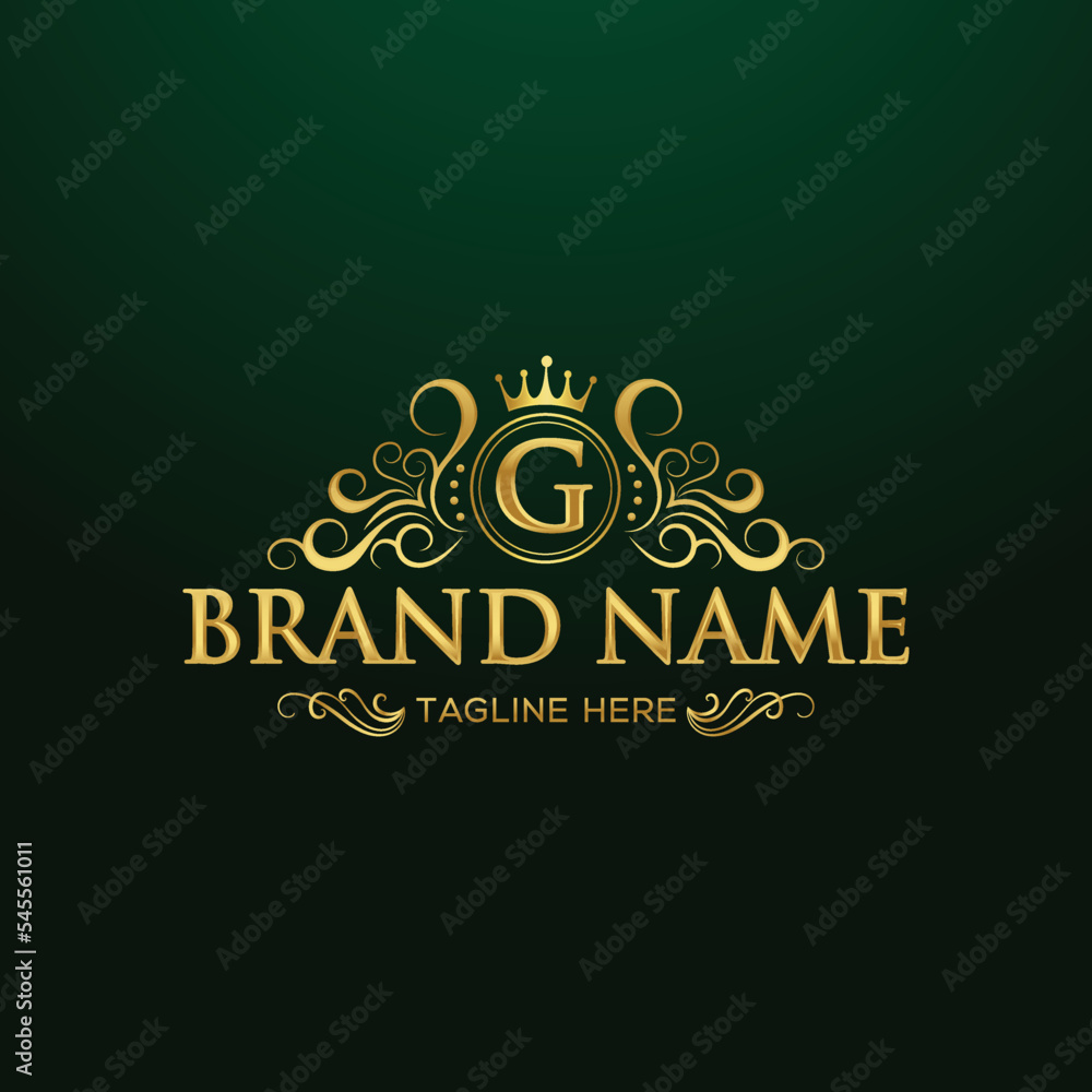 Modern and unique luxury letter G initials logo design Modern and unique luxury letter G initials logo design