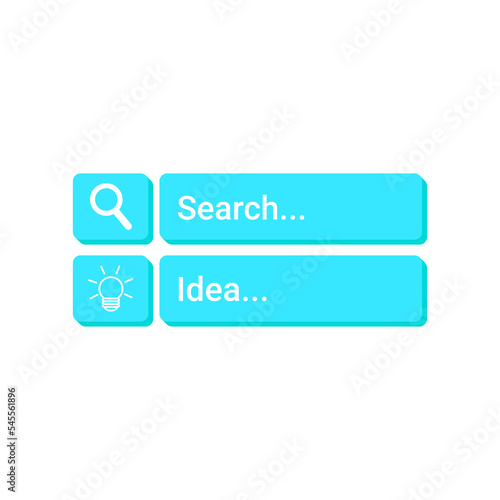 search button vector and idea button.