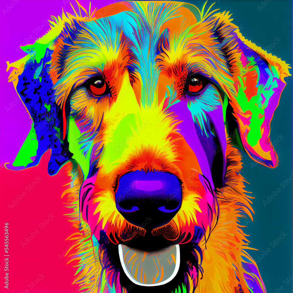 Irish Wolfhound pop art