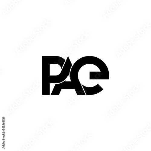 pae letter initial monogram logo design