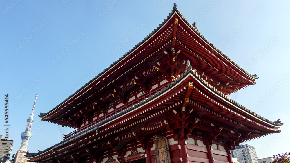 秋の空と仁王門 秋の空と仁王門