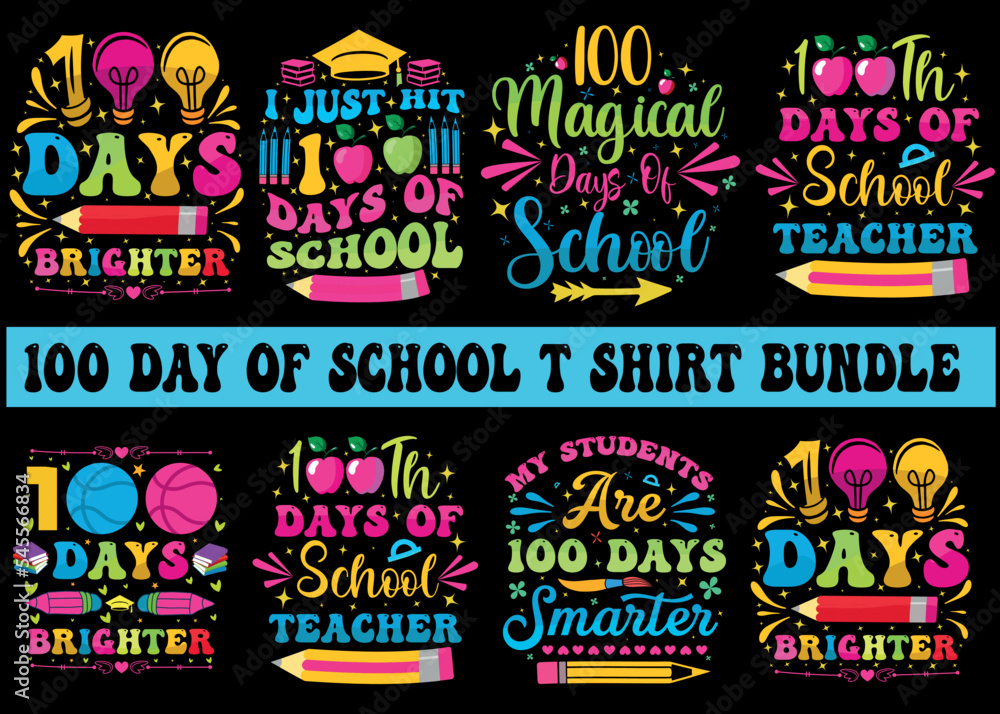 100th day of school  Amazing t-shirt design vector for print on demand,