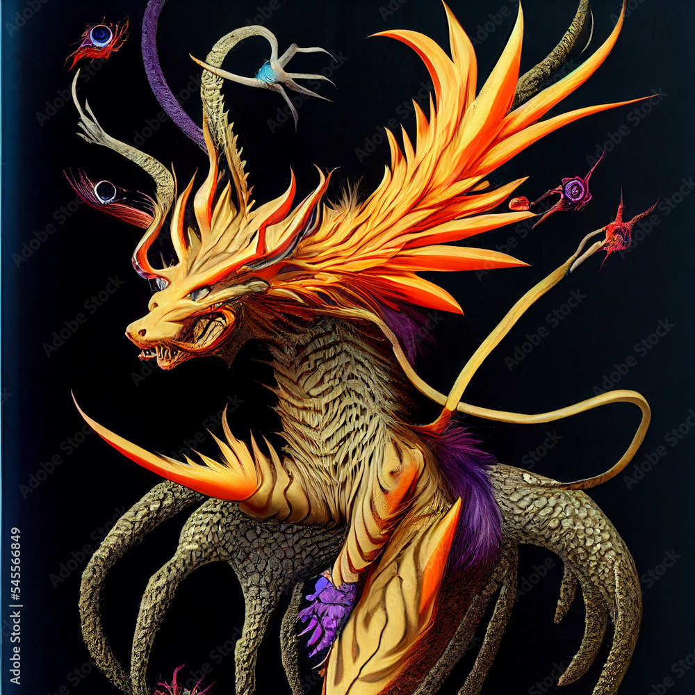 chinese dragon, japanese mystical dragon