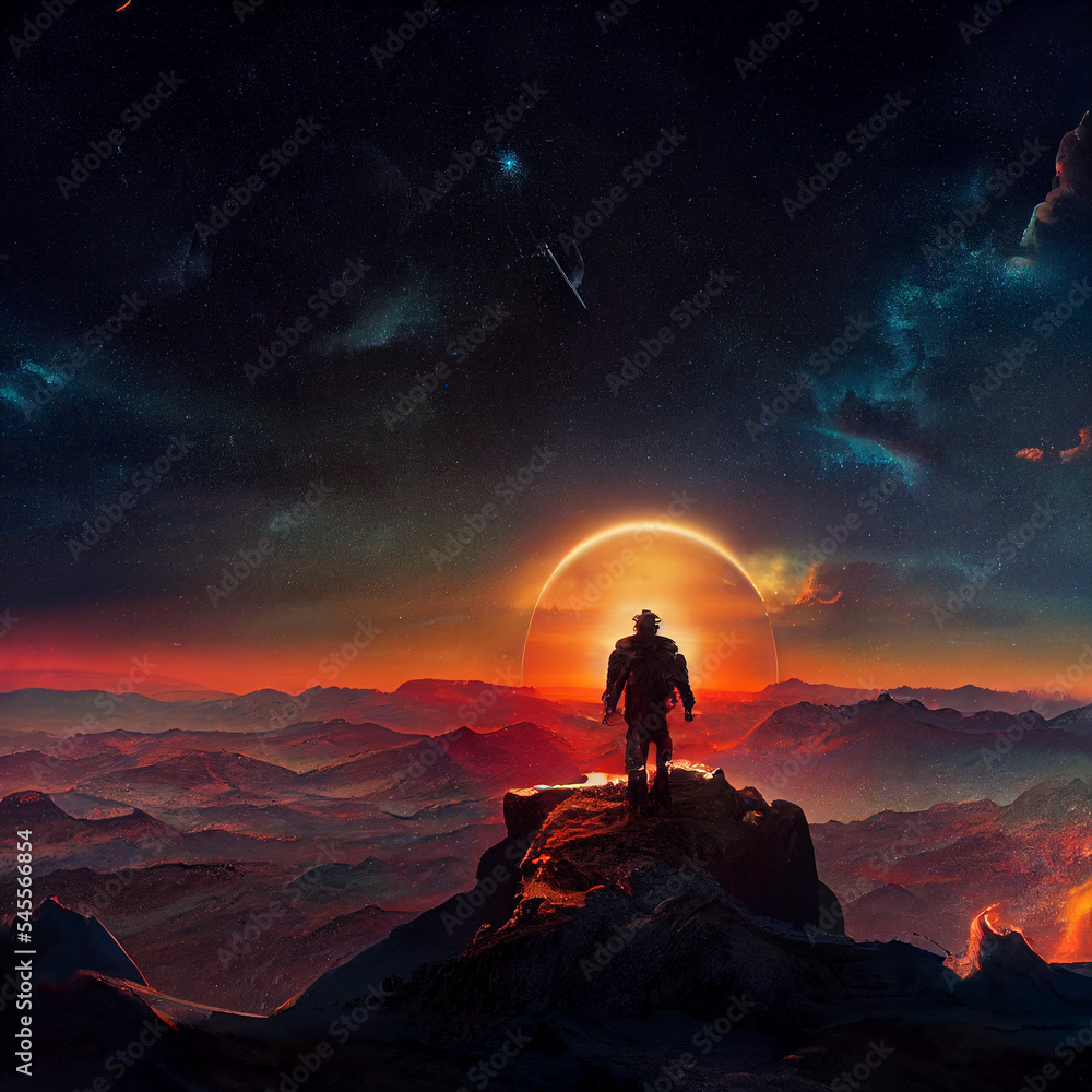silhouette of a person on the top of mountain silhouette of a person on the top of mountain
