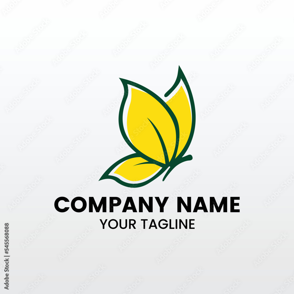 Minimalist inspiring butterfly logo template Minimalist inspiring butterfly logo template