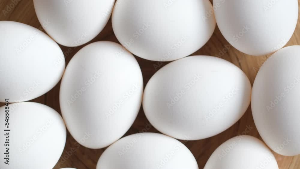 Chicken fresh raw eggs. Chicken egg, rotation shot, Many fresh raw chicken egg 4K Chicken fresh raw eggs. Chicken egg, rotation shot, Many fresh raw chicken egg 4K