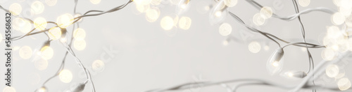 Closeup led light background with bokeh. 3d rendering