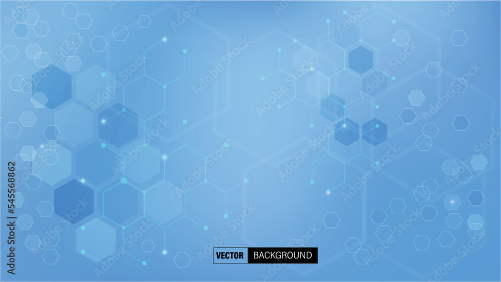 custom made wallpaper toronto digitalModern medical digital technology hexagon dotted line abstract background. Vector illustration.