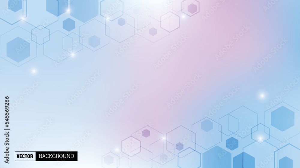 Fototapeta premium Modern hexagon pattern medical digital technology dotted line abstract background. Vector illustration.