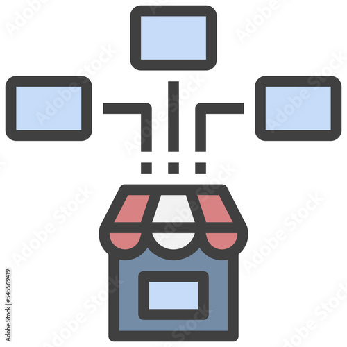 api filled outline style icon