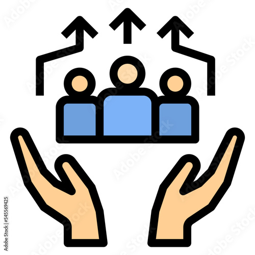 aspiration filled outline style icon
